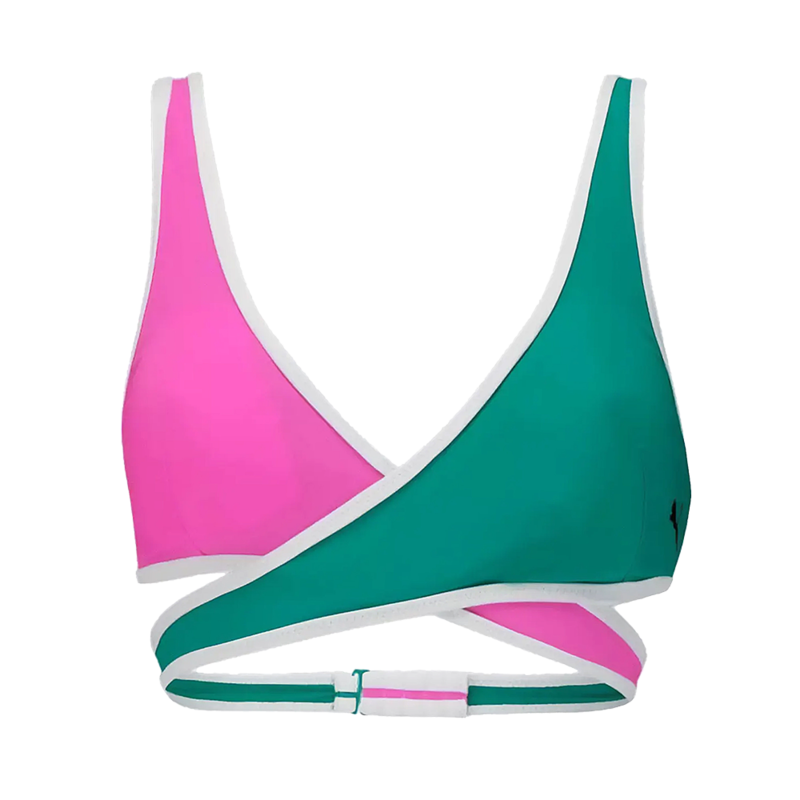 Ženski kupaći gornji deo Puma SWIM WOMEN CONTOUR PLUNGE TOP 1P