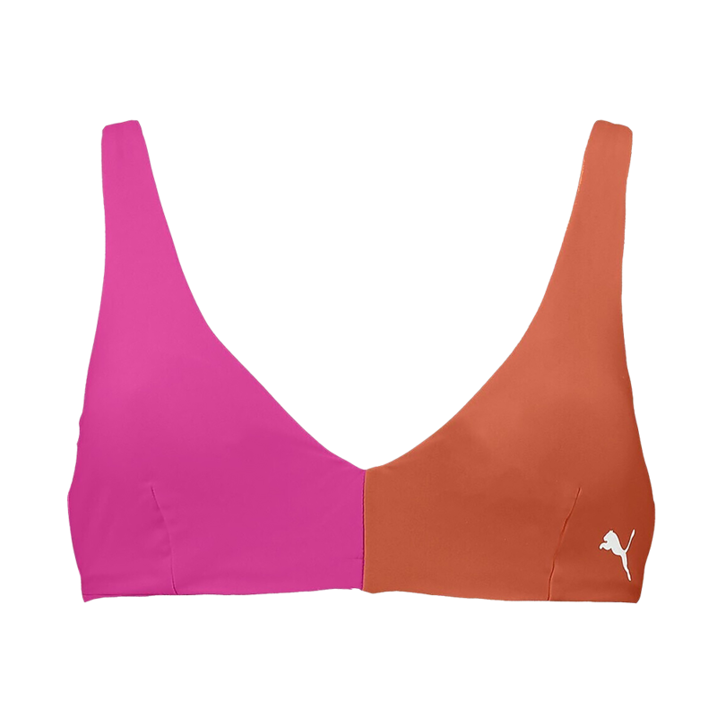 Ženski kupaći gornji deo Puma SWIM WOMEN COLOURBLOCK PLUNGE TOP 1P